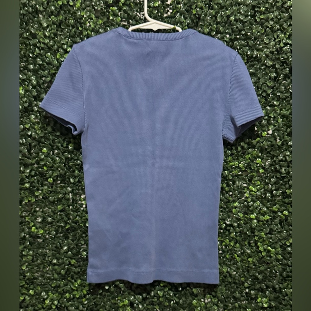 MADEWELL GARMENT-DYED RIBBED CREWNECK TEE TOP - Picture 5 of 8